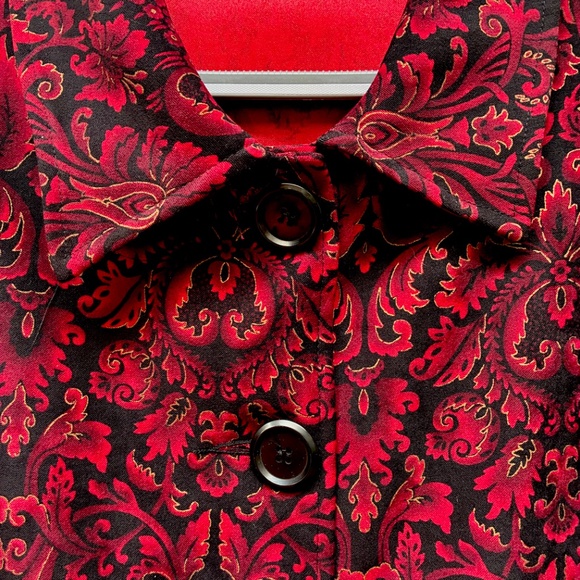 Rich Red and Black Top - Picture 2 of 7